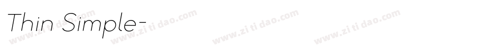 Thin Simple字体转换